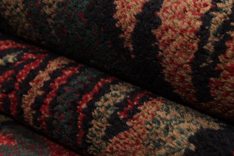 Nepal Black Hand Knotted 92 X 117 Area Rug 301-30823 Image 7