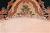 Aubusson Green Oval Machine Made 86 X 106  Area Rug 400-30828 Thumb 1