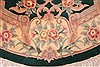 Aubusson Green Oval Machine Made 86 X 106  Area Rug 400-30828 Thumb 3