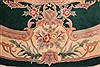 Aubusson Green Oval Machine Made 86 X 106  Area Rug 400-30828 Thumb 5