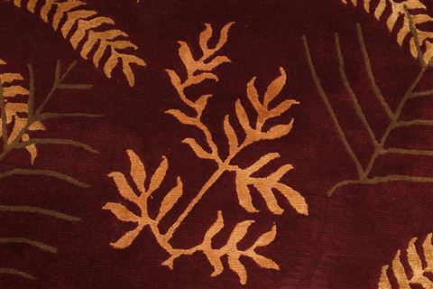 Indo-Tibetan Red Hand Knotted 94 X 123 Area Rug 301-30831 Image 5
