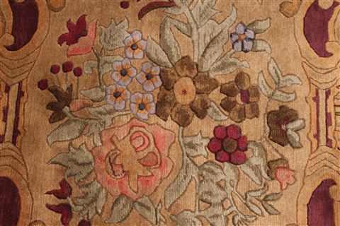 Indo-Tibetan Red Hand Knotted 89 X 1110 Area Rug 301-30835 Image 3