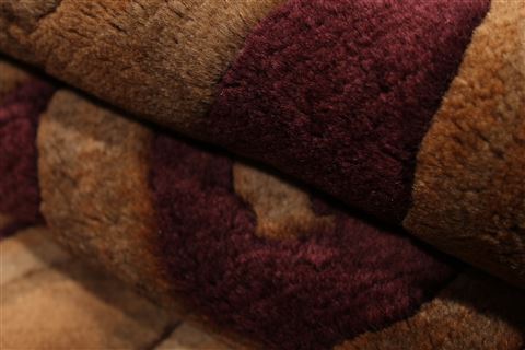 Indo-Tibetan Red Hand Knotted 89 X 1110 Area Rug 301-30835 Image 4