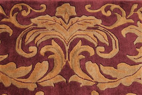 Indo-Tibetan Red Hand Knotted 89 X 1110 Area Rug 301-30835 Image 8