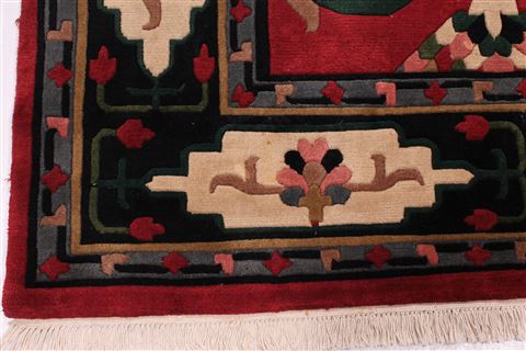 Kashan Red Hand Knotted 811 X 1110  Area Rug 301-30840 Image 1