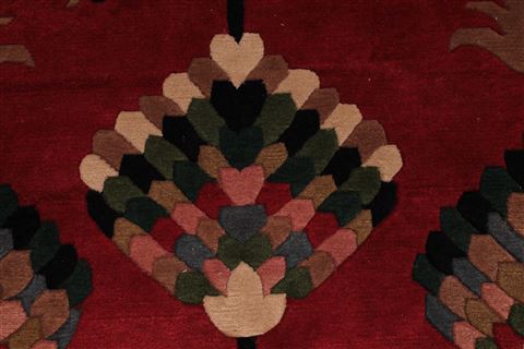 Kashan Red Hand Knotted 811 X 1110  Area Rug 301-30840 Image 7