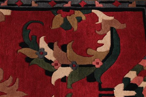 Kashan Red Hand Knotted 811 X 1110  Area Rug 301-30840 Image 8