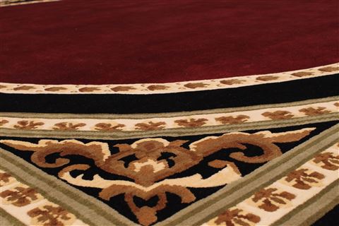 Modern Red Hand Knotted 87 X 118 Area Rug 301-30852 Image 1