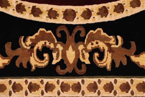 Modern Red Hand Knotted 87 X 118 Area Rug 301-30852 Image 6