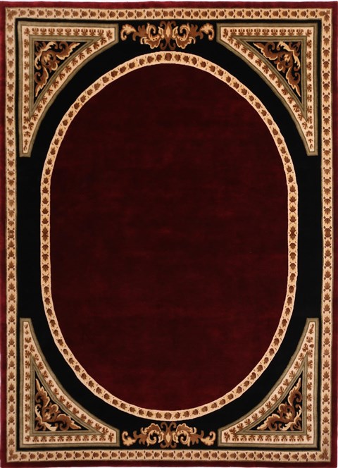 Modern Red Hand Knotted 87 X 118 Area Rug 301-30852 Image 0