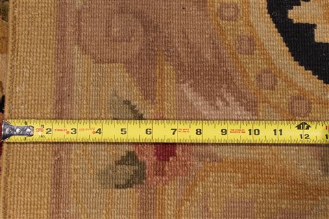 Indo-Tibetan Black Hand Knotted 90 X 119 Area Rug 301-30854 Image 6