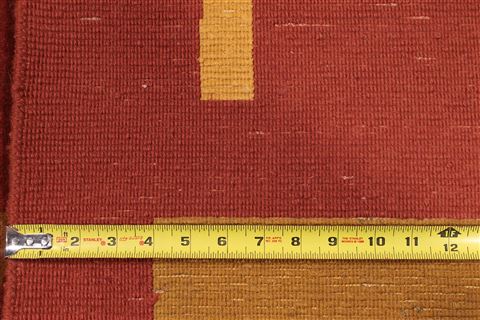 Indo-Tibetan Red Hand Knotted 93 X 121 Area Rug 301-30861 Image 3