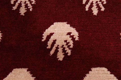 Gabbeh Red Hand Knotted 91 X 1111 Area Rug 301-30862 Image 6