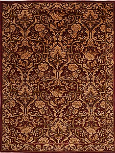 Indo-Tibetan Red Hand Knotted 9'0" X 11'10"  Area Rug 301-30866