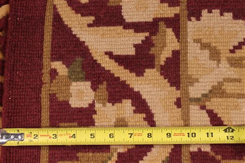 Indo-Tibetan Red Hand Knotted 90 X 118 Area Rug 301-30869 Image 4