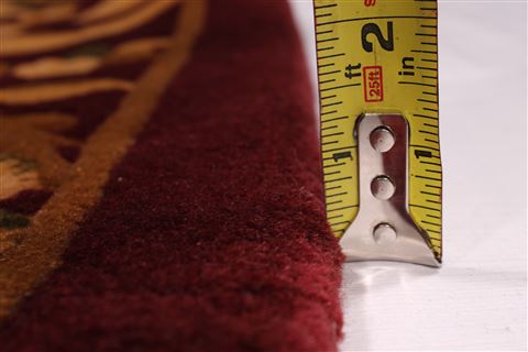 Indo-Tibetan Red Hand Knotted 90 X 118 Area Rug 301-30869 Image 5