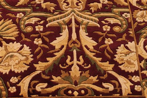 Indo-Tibetan Red Hand Knotted 90 X 118 Area Rug 301-30869 Image 6