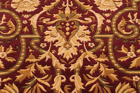 Indo-Tibetan Red Hand Knotted 90 X 118 Area Rug 301-30869 Image 7