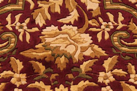 Indo-Tibetan Red Hand Knotted 90 X 118 Area Rug 301-30869 Image 8