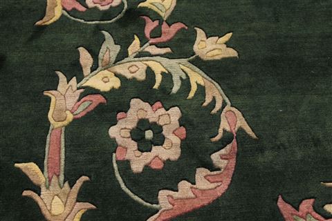 Nepal Green Hand Knotted 89 X 121 Area Rug 301-30875 Image 8
