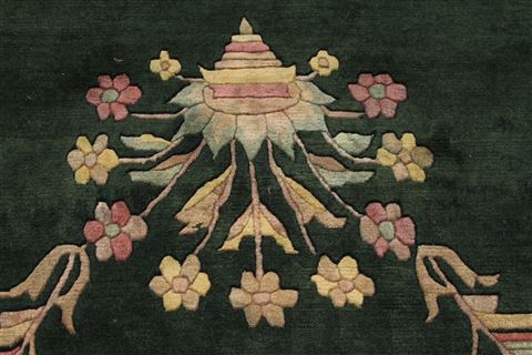 Nepal Green Hand Knotted 89 X 121 Area Rug 301-30875 Image 9