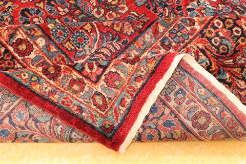 Sarouk Blue Hand Knotted 103 X 179  Area Rug 256-30884 Image 10