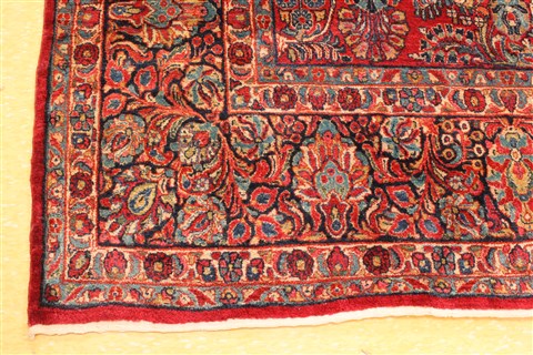 Sarouk Blue Hand Knotted 103 X 179  Area Rug 256-30884 Image 1