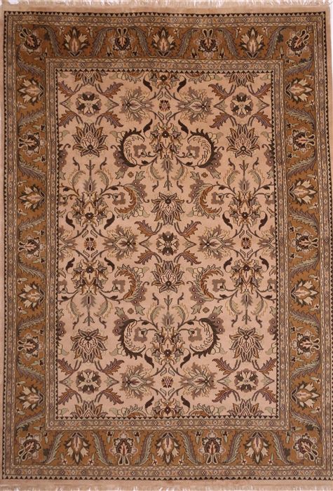 Jaipur Beige Hand Knotted 100 X 142 Area Rug 301-30892 Image 0
