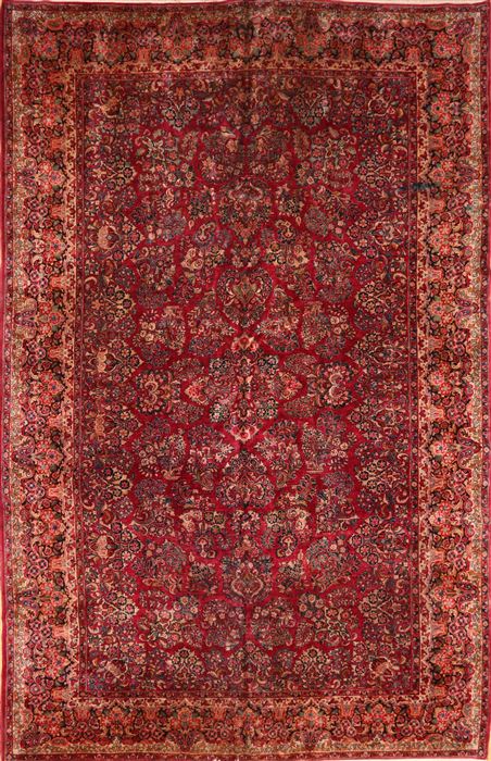 Sarouk Beige Hand Knotted 106 X 170 Area Rug 256-30895 Image 0