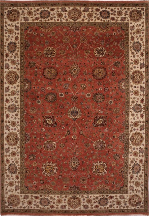 Jaipur Red Hand Knotted 101 X 143 Area Rug 301-30897 Image 0
