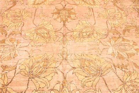 Pishavar Beige Hand Knotted 129 X 159 Area Rug 256-30898 Image 3