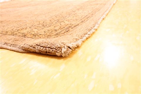 Pishavar Beige Hand Knotted 129 X 159 Area Rug 256-30898 Image 5