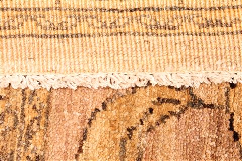 Pishavar Beige Hand Knotted 129 X 159 Area Rug 256-30898 Image 6