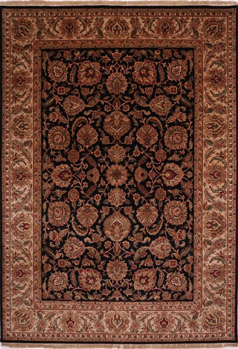 Jaipur Black Hand Knotted 100 X 141 Area Rug 301-30903 Image 0