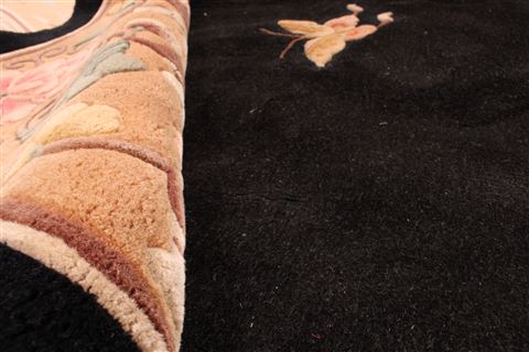 Asian Inspired Beige Hand Knotted 120 X 150 Area Rug 256-30905 Image 11