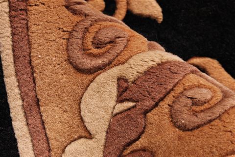 Asian Inspired Beige Hand Knotted 120 X 150 Area Rug 256-30905 Image 13