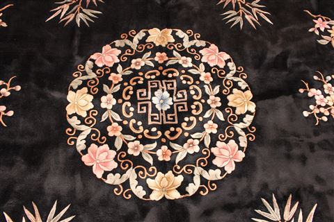 Asian Inspired Beige Hand Knotted 120 X 150 Area Rug 256-30905 Image 3