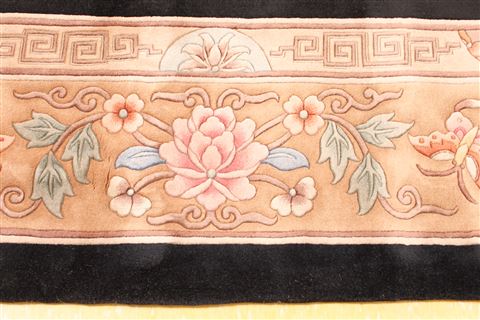 Asian Inspired Beige Hand Knotted 120 X 150 Area Rug 256-30905 Image 4