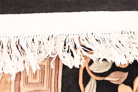 Asian Inspired Beige Hand Knotted 120 X 150 Area Rug 256-30905 Image 8