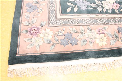 Aubusson Beige Hand Knotted 120 X 150 Area Rug 256-30907 Image 1