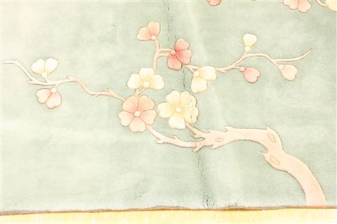 Asian Inspired Beige Hand Knotted 1010 X 179 Area Rug 256-30911 Image 2
