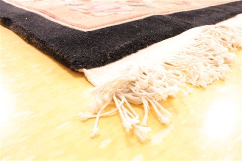 Asian Inspired Beige Hand Knotted 100 X 160 Area Rug 256-30912 Image 7