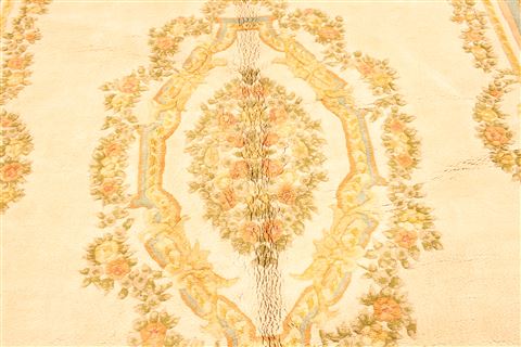 Aubusson Green Hand Knotted 910 X 137 Area Rug 256-30913 Image 4