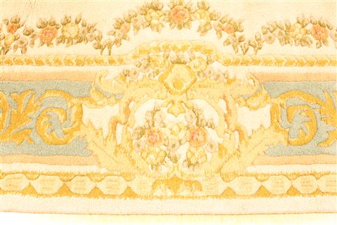 Aubusson Green Hand Knotted 910 X 137 Area Rug 256-30913 Image 2
