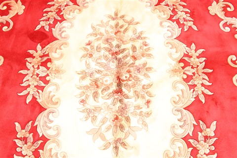 Aubusson Red Hand Knotted 100 X 159 Area Rug 256-30914 Image 2