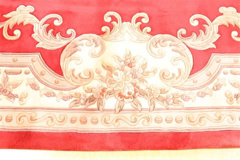 Aubusson Red Hand Knotted 100 X 159 Area Rug 256-30914 Image 3