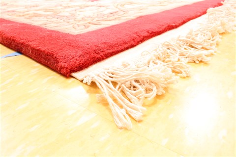 Aubusson Red Hand Knotted 100 X 159 Area Rug 256-30914 Image 4