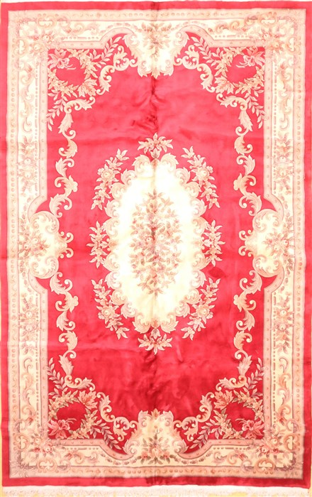 Aubusson Red Hand Knotted 100 X 159 Area Rug 256-30914 Image 0
