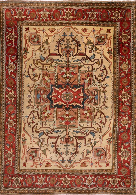 Serapi Beige Hand Knotted 911 X 1310 Area Rug 301-30916 Image 0