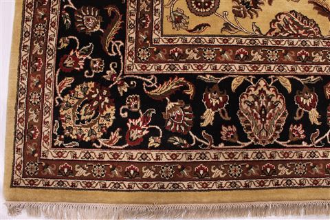 Jaipur Yellow Hand Knotted 100 X 140 Area Rug 301-30917 Image 1